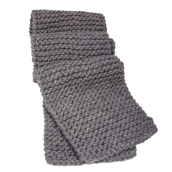 WOOL AND THE GANG GRAY KNIT SCARF | WOMENS SIZE 300CM - Picture 2 of 4